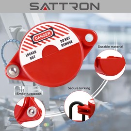 2 Sets Gate Valve Lockout and Safety Padlocks, Outdoor Faucet Lock Water Spigot Lock Propane Tank Valve Lockout Device for 1 to 2-1/2 in Dia Valve Handles, Prevent Water Theft, Unauthorized Water Use