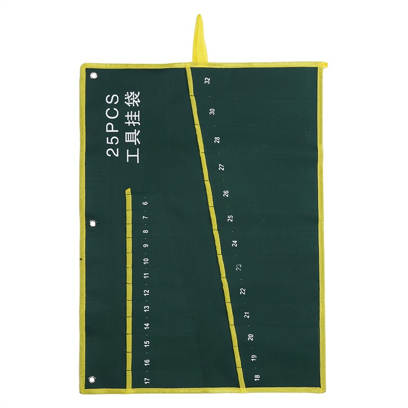 1Pc Durable Canvas Spanner Wrench Tool Roll Up Storage Bag