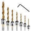 Drill Countersink, 7-Piece Wood Drill Bit with Countersink Drill Wood