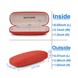 Eyeglass Case,RayLove Hard Shell Glasses Case Neutral Flip Glasses Case With Cloth