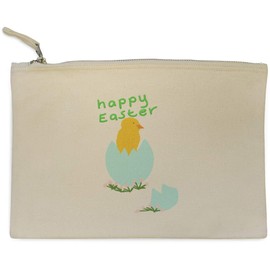 'Hatching Easter Chick' Canvas Clutch Bag/Accessory Case (CL00043916)