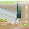 Shower Door Bottom Seal, 2-Pack PVC Strips with Sweep 36"