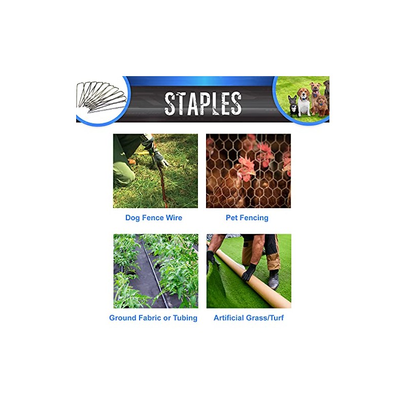 50 Steel Sod or Ground Staples for Dog Fence Installation