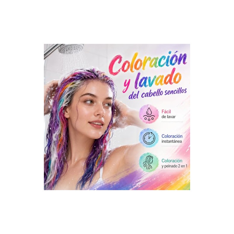 Cera Para Pintar Cabello, Tinte Temporal Para Cabello (Naranja)