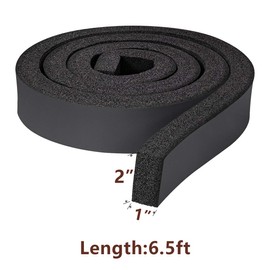 yotache Open Cell Foam Air Conditioner Insulation Seal Tape 2 X 1 Inch, Non-Adhesive Air Conditioning Weather Strip, 6.5 Feet Long