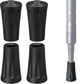 KOLZEMV Pack of 4 Rubber Buffer for Hiking Poles, 2 Pairs of Walking Sticks, Rubber Tips, Nordic Walking Poles, Rubber Tips for Hiking Poles, Replacement Rubber Buffers, Rubber Buffer for Hiking Poles