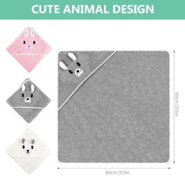 Hooded Towel Baby Towel with Hood: Pack of 3 Baby Towel Hood, Bath Poncho Children, Baby Bath Towel, Bath Towel Baby, Baby Towels, Soft Baby Bath Towels 80 x 80 cm for Newborns