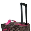 Rockland Rolling Duffel Bag, PINK LEOPARD, 22"