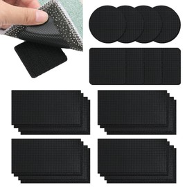 Rug to Carpet Gripper 16pairs Rug Grippers From Rug to Carpet Stop Rug Slipping Washable Reusable Carpet Non Slip Sticky Grips for Carpeted Floor Stair Sofa Cushion Car Boot Liners