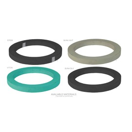 Lamons 600.CAMGAS.BLKNBRx1 6" CAMLOCK Gasket, CAM and Groove, Black Buna/NBR, (1 Gasket)