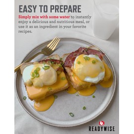 READYWISE - Powdered Eggs Bucket, 144 Servings, Emergency, MRE Food Supply, Premade, Freeze Dried Survival Food for Hiking, Adventure & Camping Essentials, Individually Packaged, 25 Year Shelf Life