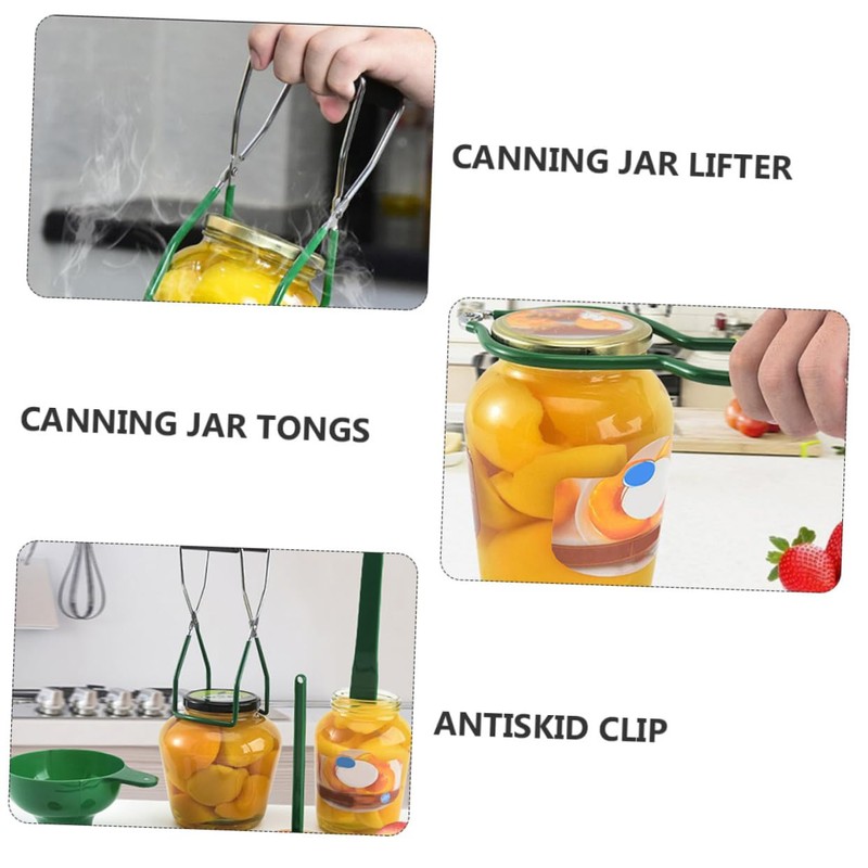 LABRIMP 6pcs Stainless Steel Canning Jar Lifter Clips for Home
