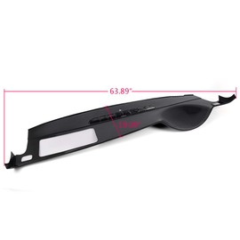 CROSSDESIGN Molded Dash Board Cover Cap Compatible with 2007-2014 Chevy Tahoe Avalanche Suburban GMC Yukon/Compatible with 07-13 Silverado Sierra (Black)