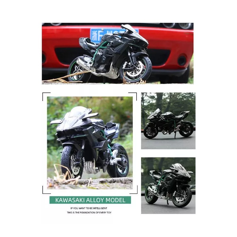 Maisto Kawaski H2r Miniatura Moto Metal De Luz Y Sonido