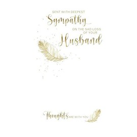 Sympathy Card - Sent With Deepest Sympathy on the Sad Loss of Your Husband