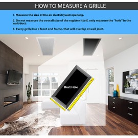 8w X 4"h Never Rust Plastic 2-Way-Vertical Air Supply Register - HVAC Vent Duct Grille - Off White [Outer Dimensions: 9.75"w X 5.75"h]