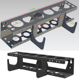 Swiona Caulking Tube and Caulking Gun Holder, Caulking Gun Storage Rack, Handy Rack for Caulking Tubes and Gun, Caulking Gun Holder Caulking Gun Storage Organizer for Workshop, Shop, Garage (1)