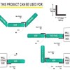 eatelle Multi-Purpose Clear Shower Door Side Seal L Shape Angle