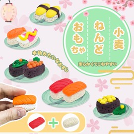 VBACALA Nood, Clay, Wheat Clay, Sushi Restaurant, Sushi Making, Nendoro Toy, Dumpling, Pushing Mold, Nendoro Tool, Shop Store, Pretend Play, Pretend Play, Toy for Christmas, Present, 16 PCS