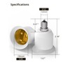 JACKYLED 10-Pack E12 to E26 E27 Adapter Chandelier Light Socket