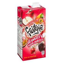 Fruitopia Strawberry Passion Awareness Fruit Juice 1L / 34 oz Each (1L, 4)