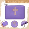 Shinylin 12 Pcs Leather Rosary Pouch Rosary Case with Zipper