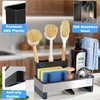 Ouletoy Sponge Holder for Kitchen Sink Caddy with Detachable Dish