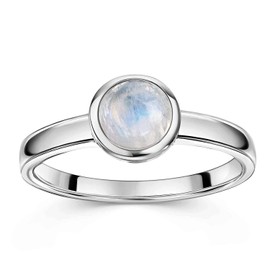 Materia Moonstone Ring 925 Silver Genuine Gemstone Jewellery SR-16-54, Gemstone