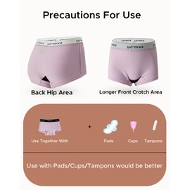 INNERSY Girls Period Boyshorts Underwear Cotton First Starter for Teen Aged 8-16 Panties 3 Pack(12-14 Years, Purple/Green/Grey)
