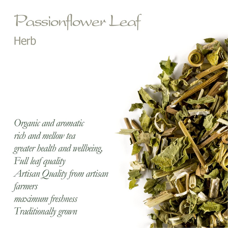 Passion Flower Organic Calming Tea - Whole Leaf Dried Passionflower