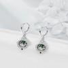 Moss agate Hoop Earrings Sterling Silver Nordic Filigree Earrings Boho