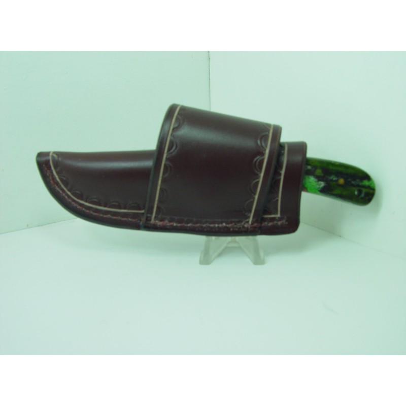 Custom Leather Cross Draw Knife Sheath That Fits a Buck