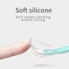 Double Head Baby Silicone Food Spoon (Green) - Fruit Scraping