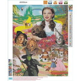 DIYPAINTING 5D Diamond Art Painting by Number Kits Wizard Movie of Oz 16X20 Painting Cross Stitch Full Drill Crystal Rhinestone Embroidery Pictures Arts Craft for Home Wall Decor
