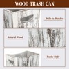 Ismosm Rustic Wooden Trash Can Set, 2-Pack, Small and Large