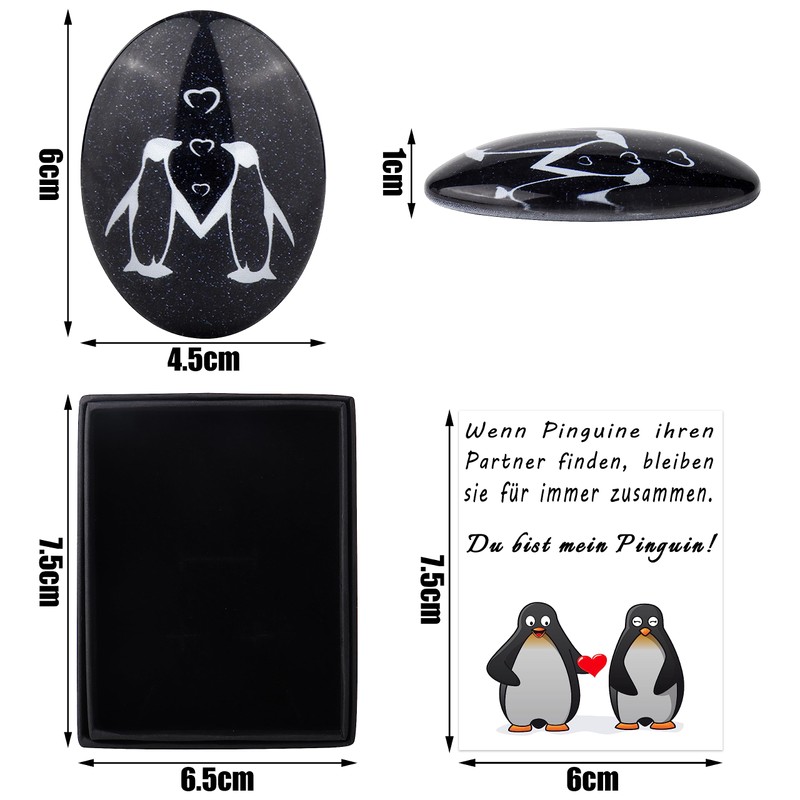 Rebundex Penguin Pebble Anniversary Gift Couple Wedding Gift