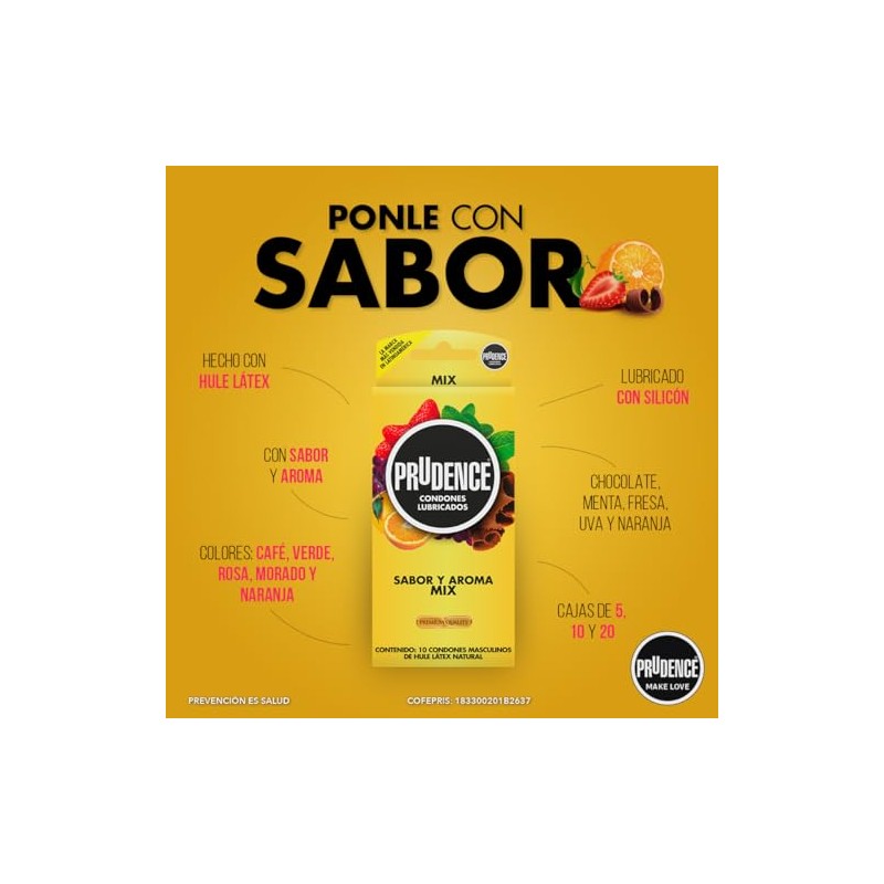 Prudence Preservativos Aroma Mix C5, Pack of 1