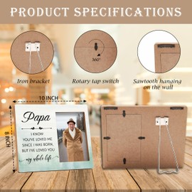 Grandpa Gifts, Grandpa Photo Frame, Papa Birthday Gifts, Grandpa Gifts Ideas From Grandchild, First Time Grandpa Gifts, Best Grandpa Ever, Gifts For Christmas, Thanksgiving, Wooden Photo Frame-12