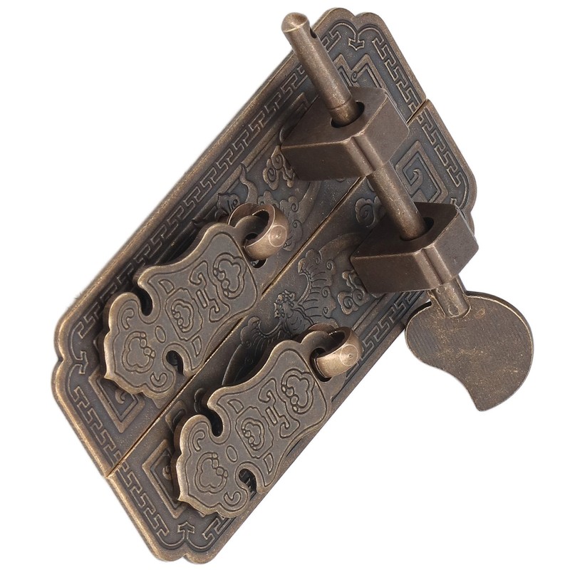 Cabinet Faceplate Brass Material Bronze Auspicious Bat Pattern Retro Chinese