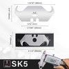 HAUTMEC 30 Pack Utility Knife Hook Blades, SK5 Steel, All-Purpose