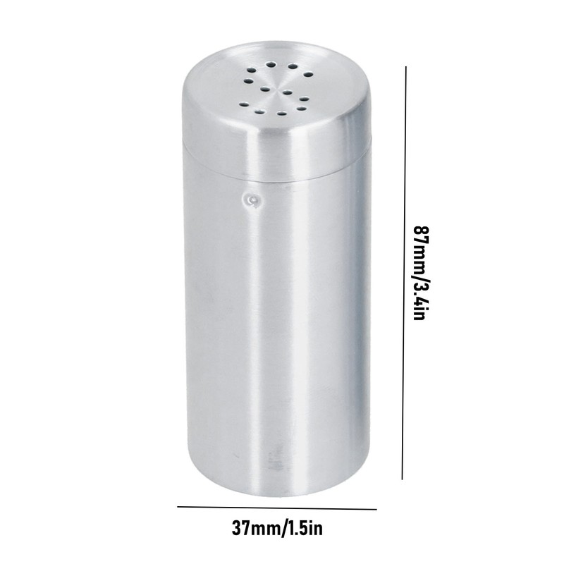 2pcs Spice Jar Stainless Steel Seasoning Bottle Salt and Pepper