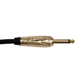 SNACA - Premium Guitar Cable - Snake Head Connector - 1/4", 20ft, Black (Straight to Straight)