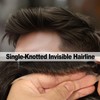Topunique Swiss Lace Human Hair System for Men, #210 Dark