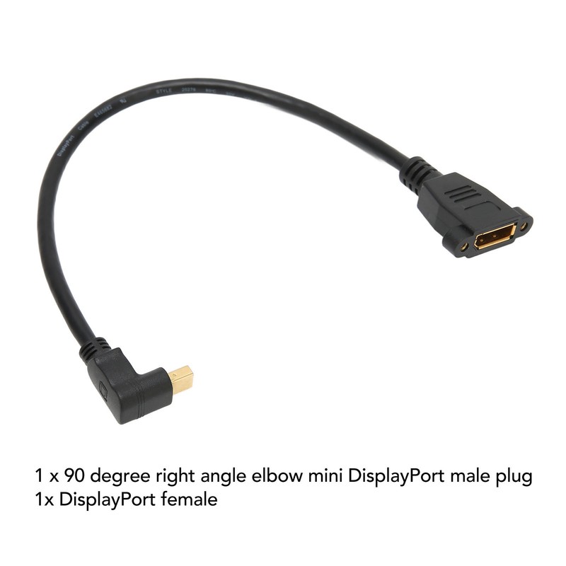 DP Female to Mini DP Male Cable Double Hole Lockable