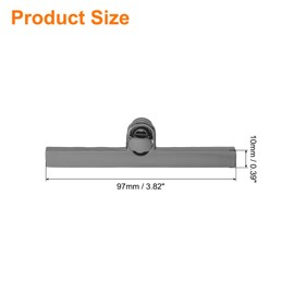 sourcing map 3Set Turn Lock Clasp, Press Lock Clasp Closure Twist Turn Locks Hardware Buckle Fasteners for Purse Leather Bag Handbag Making Accessories (97x10mm, Metallic Black)