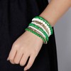 LUREME Bohemian Beads Cube Multi Strand Stretch Stackable Bangle Bracelet