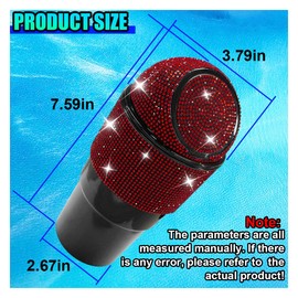 UHANBUT Bling Car Trash Can with Lid, Rhinestone Leakproof Waterproof Auto Cup Holder Garbage Bin, Portable Multipurpose Vehicle Dustbin and Organizer for Home Office Kitchen Bedroom (Red)