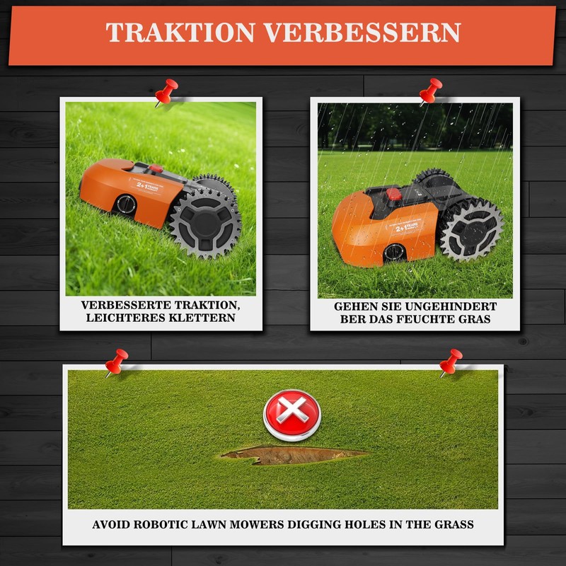 Robot Lawnmower Spikes for Worx Landroid Model S/M Lawnmower, Thickness