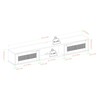 Walker Edison Destin Modern Rattan Flip-Down-Door Wall-Mounted Floating TV Stand