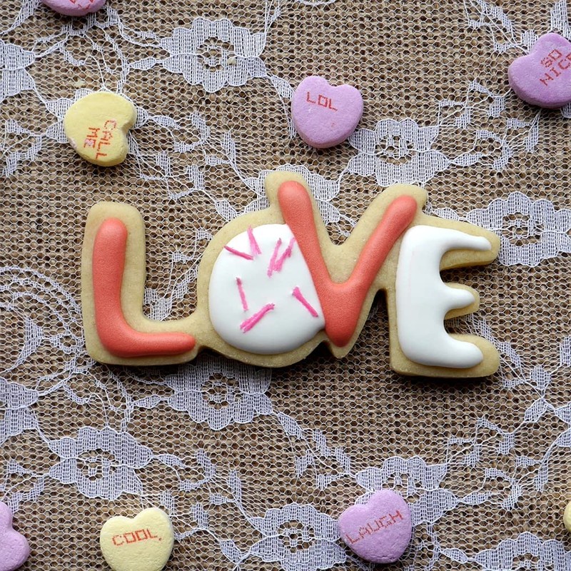 LOVE sign Cookie Cutter, Premium Food-Grade Stainless Steel, Dishwasher Safe